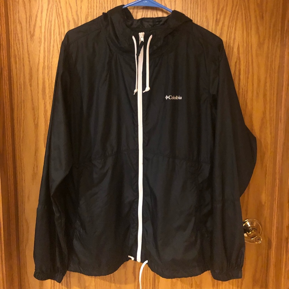 Black Columbia Windbreaker Jacket